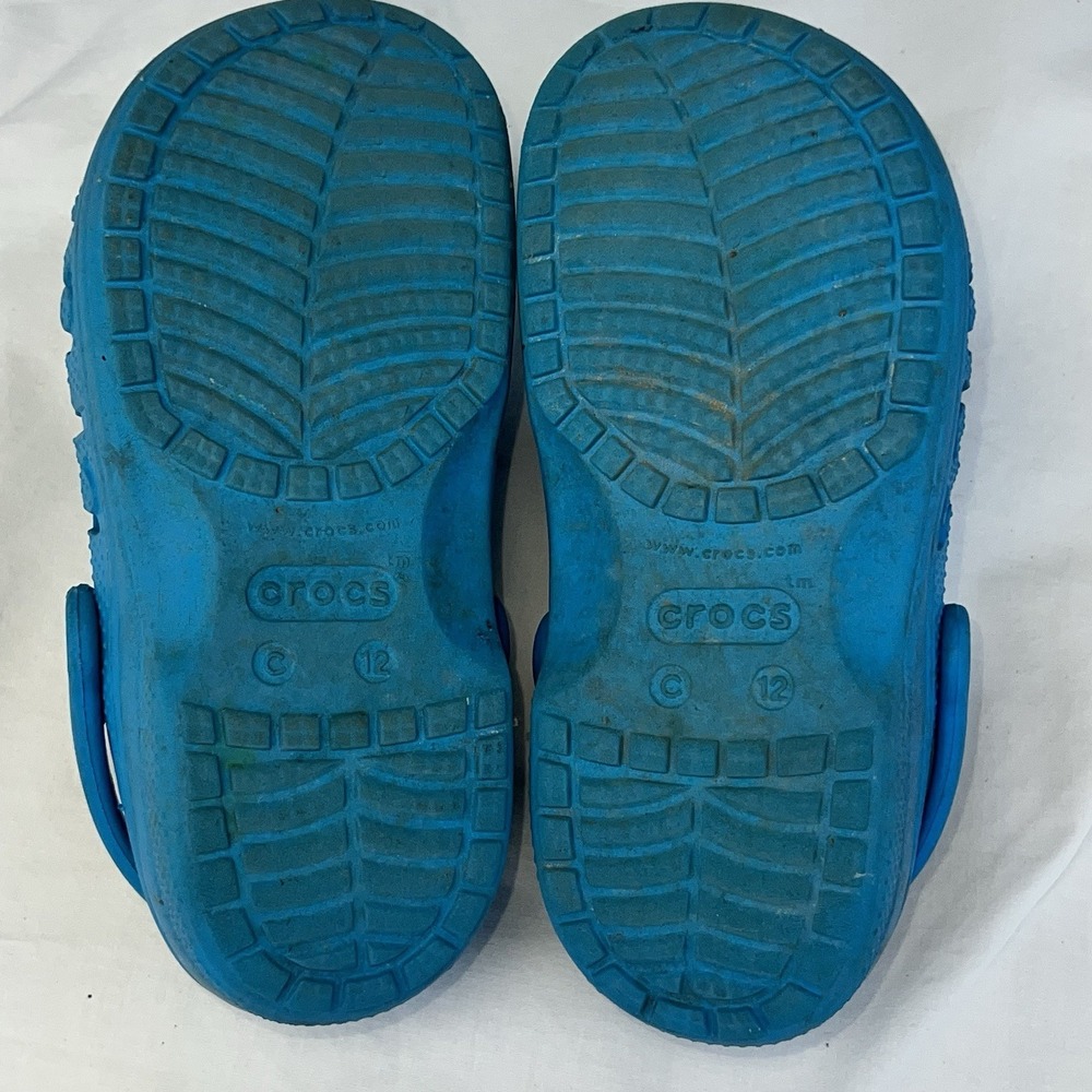 Crocs Blue Clogs Size 12 Kids Unisex Slip On Shoes Summer Boys Girls - Picture 2 of 5